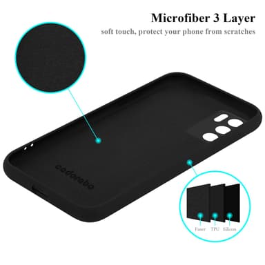 Oppo A16s / A54s Suojakuori Kotelo Case (Musta)
