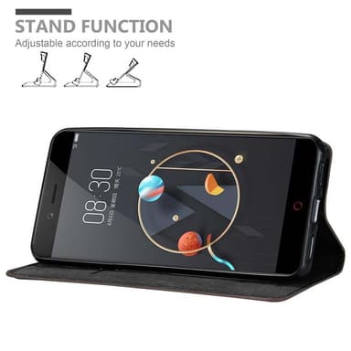ZTE Nubia Z17 MINI Suojakuori Lompakkokotelo (Ruskea)