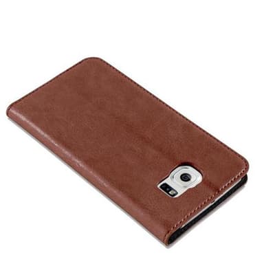 Samsung Galaxy S6 Suojakuori Lompakkokotelo (Ruskea)