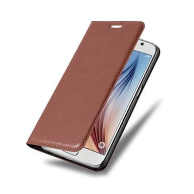Samsung Galaxy S6 Suojakuori Lompakkokotelo (Ruskea)