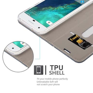 Google PIXEL Suojakuori Lompakkokotelo (Sininen)