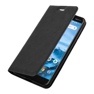 Nokia 6.1 Suojakuori Lompakkokotelo (Musta)
