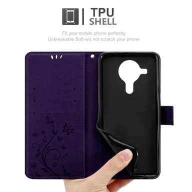 Nokia 5.4 Suojakuori Lompakkokotelo (Violetti)
