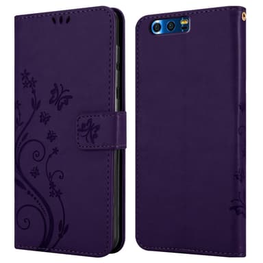 Honor 9 Suojakuori Lompakkokotelo (Violetti)