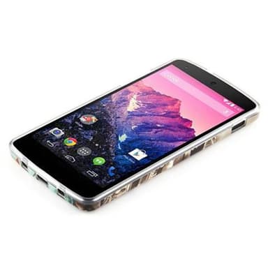 LG Google NEXUS 5 Suojakuori Case Cover (Ruskea)