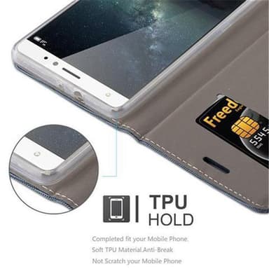 Huawei MATE S Suojakuori Lompakkokotelo (Sininen)