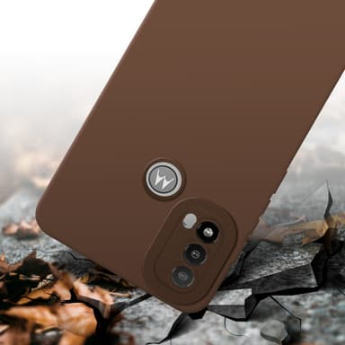 Motorola MOTO E20 Suojakuori Kotelo (Ruskea)