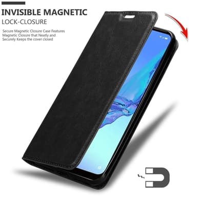 Oppo A53 Suojakuori Lompakkokotelo (Musta)