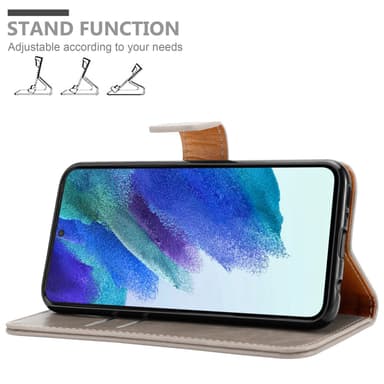 Samsung Galaxy S22 Suojakuori Lompakkokotelo (Ruskea)