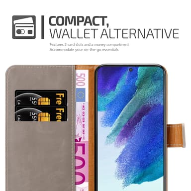 Samsung Galaxy S22 Suojakuori Lompakkokotelo (Ruskea)