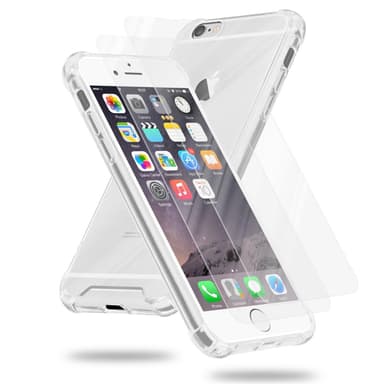 iPhone 6 / 6S Suojakuori +2 Suojakalvo (Läpinäkyvä)