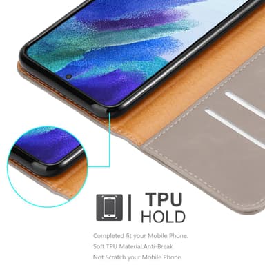 Samsung Galaxy S22 Suojakuori Lompakkokotelo (Ruskea)