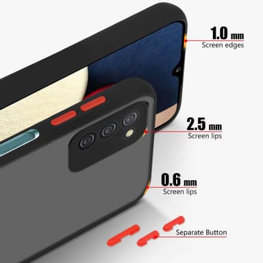 Samsung Galaxy A02s Suojakuori Kotelo (Musta)