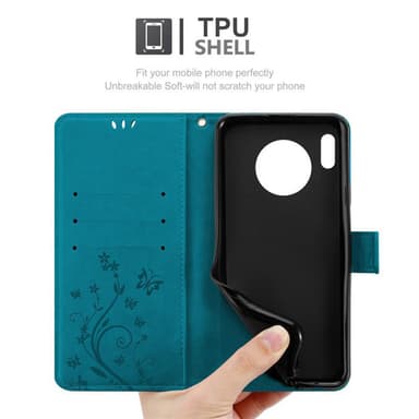 Huawei MATE 30 Suojakuori Lompakkokotelo (Sininen)