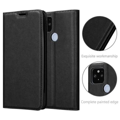 Google PIXEL 5 XL Suojakuori Lompakkokotelo (Musta)