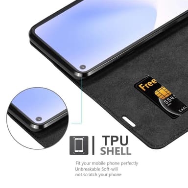 Google PIXEL 5 XL Suojakuori Lompakkokotelo (Musta)