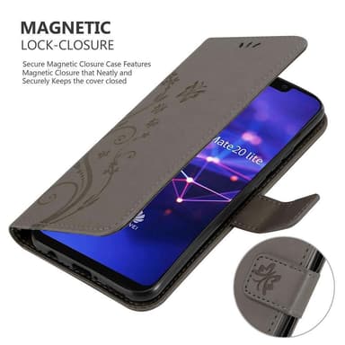 Huawei MATE 20 LITE Suojakuori Lompakkokotelo (harmaa)