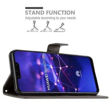 Huawei MATE 20 LITE Suojakuori Lompakkokotelo (harmaa)