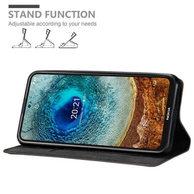 Nokia X10 / X20 Suojakuori Lompakkokotelo (Ruskea)