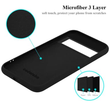 Google PIXEL 6 PRO Suojakuori Kotelo Case (Musta)