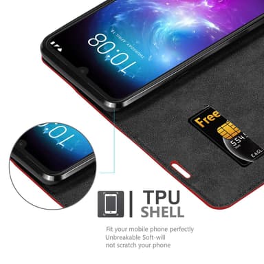 ZTE Blade A7 2019 Suojakuori Lompakkokotelo (Punainen)