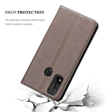 Huawei P SMART 2020 Suojakuori Lompakkokotelo (Ruskea)