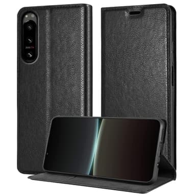 Sony Xperia 5 IV Suojakuori Lompakkokotelo (Musta)