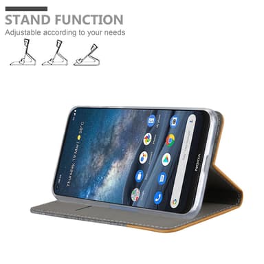 Nokia 8.3 Suojakuori Lompakkokotelo (harmaa)