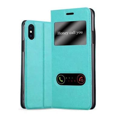 Lompakkokotelo iPhone X / XS Case (Turkoosi)