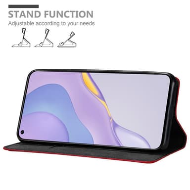 Huawei NOVA 7 5G Suojakuori Lompakkokotelo (Punainen)