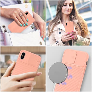iPhone XS MAX Case Suojakuori Cover (Vaaleanpunainen)