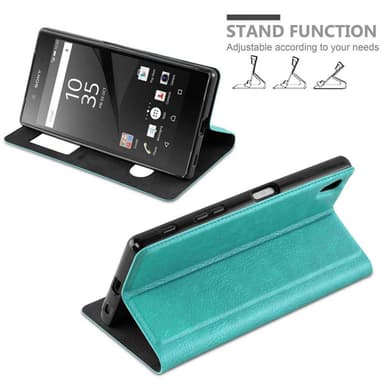 Lompakkokotelo Sony Xperia Z5 PREMIUM Case (Turkoosi)