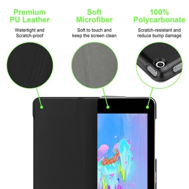 iPad PRO (9.7 tuumaa) Suojakuori Lompakkokotelo (Musta)