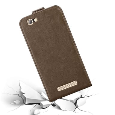 ZTE Blade A612 Suojakuori Lompakkokotelo (Ruskea)