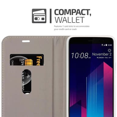 HTC U11 PLUS Suojakuori Lompakkokotelo (Sininen)
