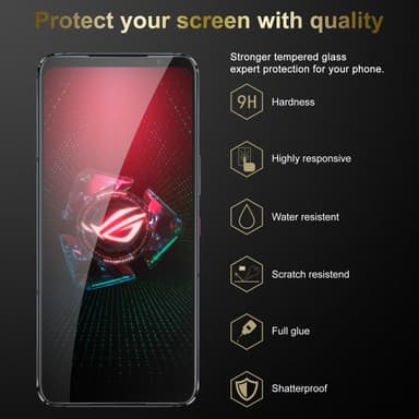 Asus ROG Phone 5 3x Suojakalvo Karkaistu lasi
