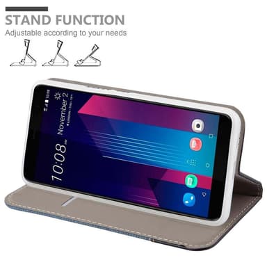 HTC U11 PLUS Suojakuori Lompakkokotelo (Sininen)