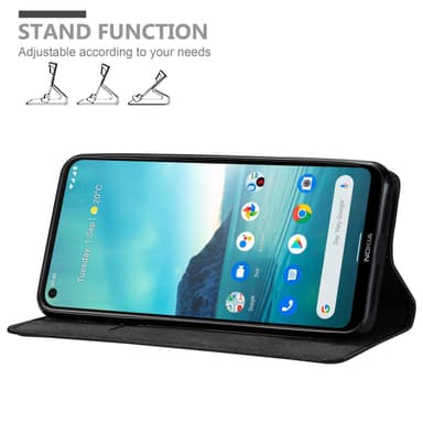 Nokia 3.4 Suojakuori Lompakkokotelo (Musta)