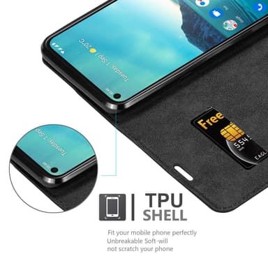 Nokia 3.4 Suojakuori Lompakkokotelo (Musta)