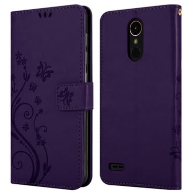 LG K10 2017 Suojakuori Lompakkokotelo (Violetti)