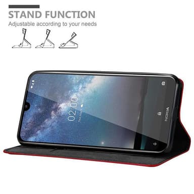 Nokia 2.2 Suojakuori Lompakkokotelo (Punainen)