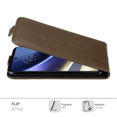 Motorola MOTO G51 5G Suojakuori Lompakkokotelo (Ruskea)