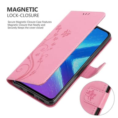 Honor 8X Suojakuori Lompakkokotelo (Vaaleanpunainen)