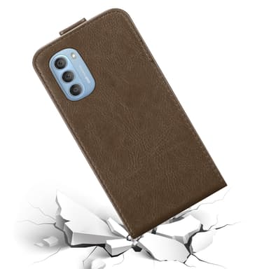 Motorola MOTO G51 5G Suojakuori Lompakkokotelo (Ruskea)