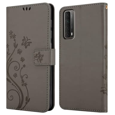 Huawei P SMART 2021 Suojakuori Lompakkokotelo (harmaa)