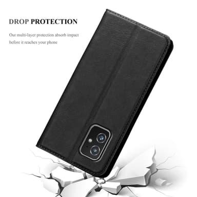 Asus ZenFone 8 Suojakuori Lompakkokotelo (Musta)