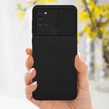 Samsung Galaxy A21s Suojakuori Kotelo (Musta)