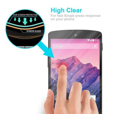 LG Google NEXUS 5 Näytönsuoja Karkaistu lasi Suojakalvo