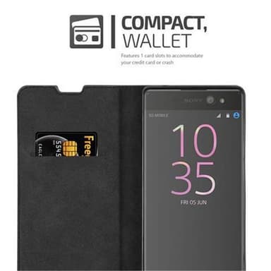 Sony Xperia XA ULTRA Suojakuori Lompakkokotelo (Musta)