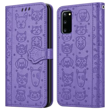 Samsung Galaxy S20 Suojakuori Lompakkokotelo (Violetti)